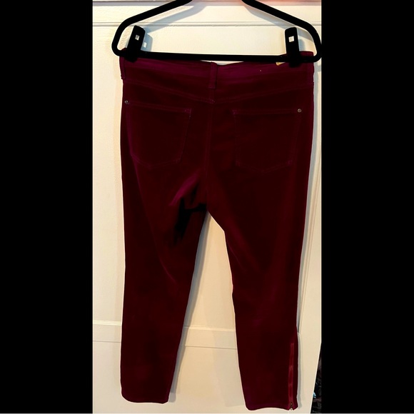 ANTHROPOLOGIE PILCRO FIT STET BURGUNDY CORDUROY ANKLE ZIP PANTS - Size 29 - Picture 4 of 16